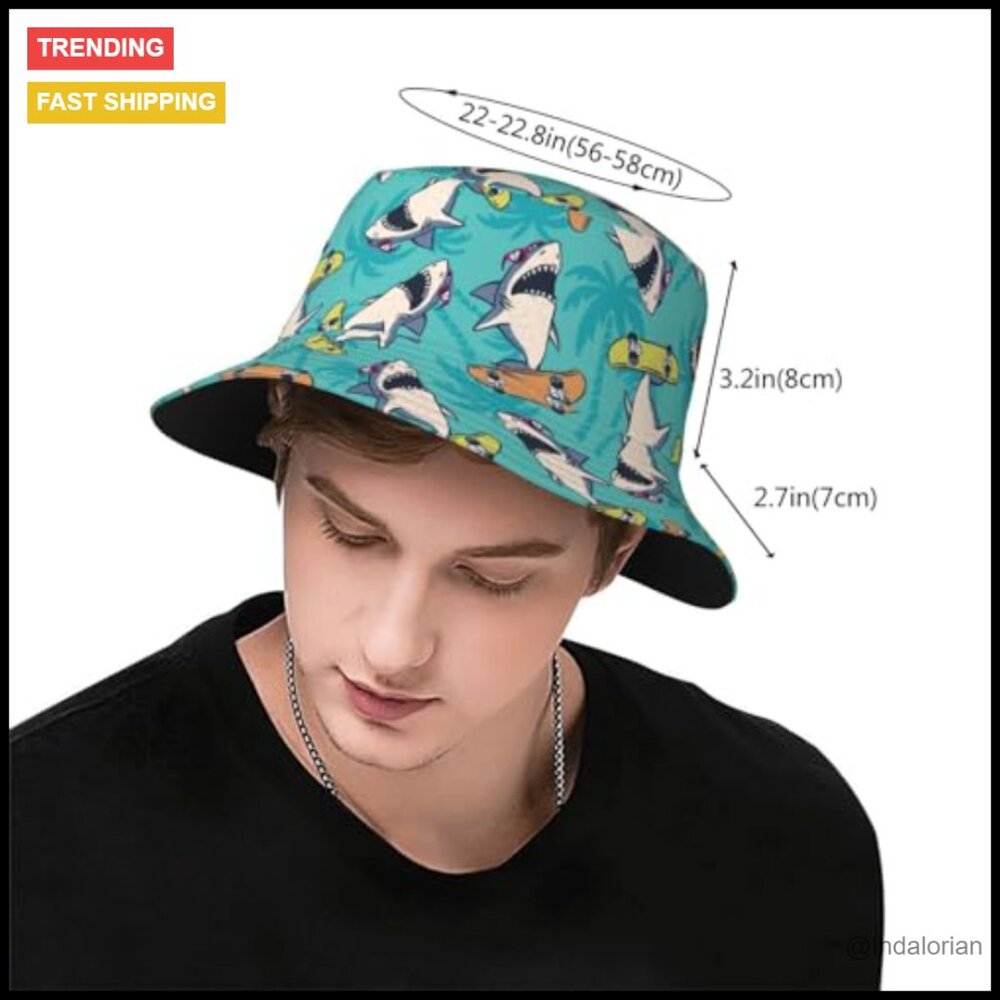 Packable Reversible Bucket Hat Sun Protection Lig… - image 2